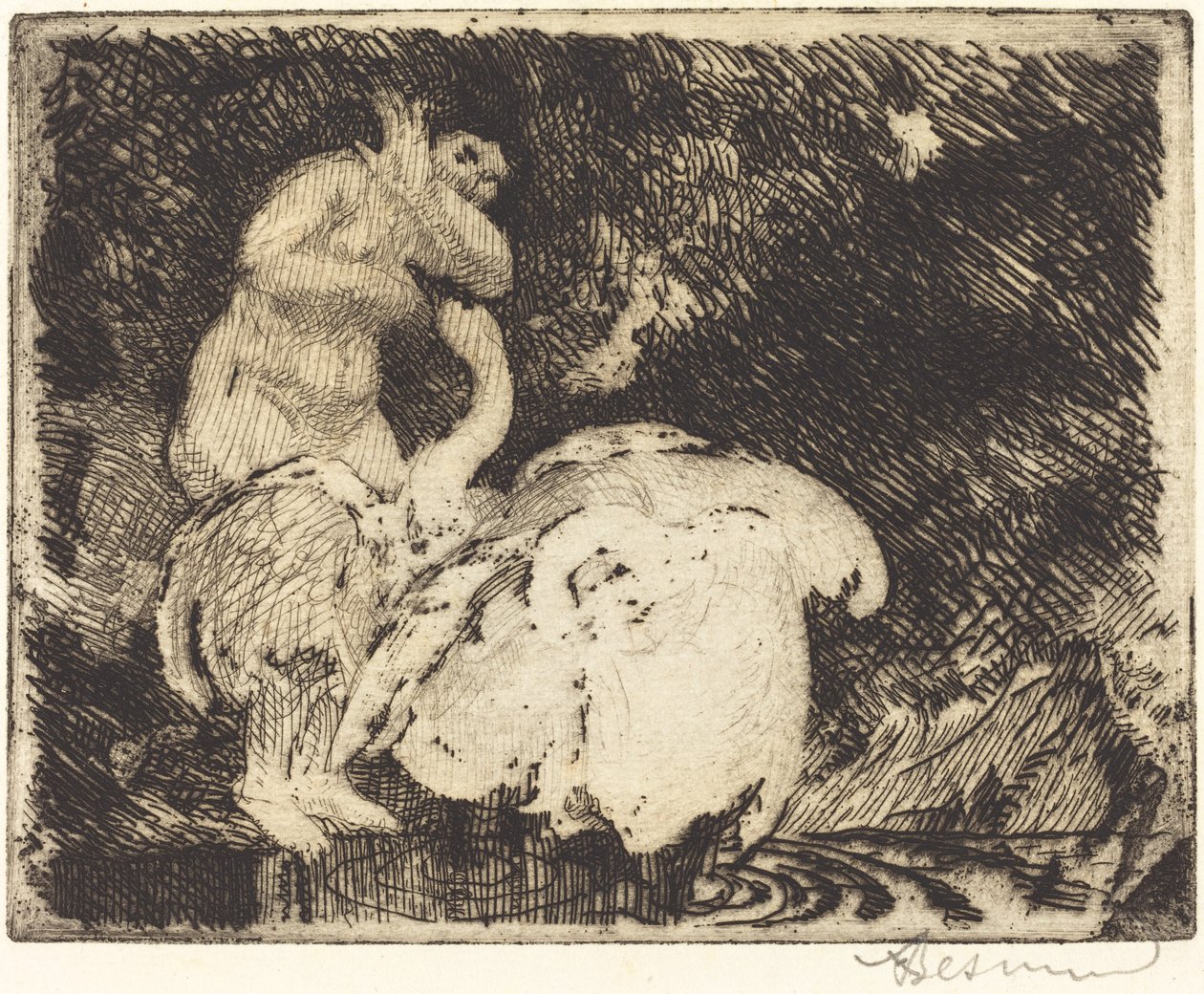 Leda tomando banho Leda tomando banho, 1913. de Paul Albert Besnard