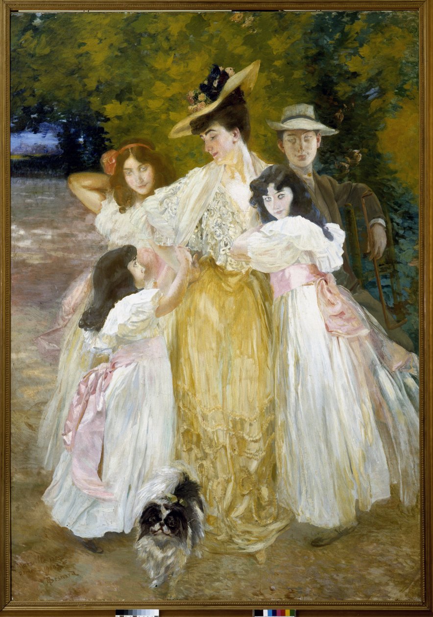 Retrato de Madame Mante e seus filhos de Paul Albert Besnard