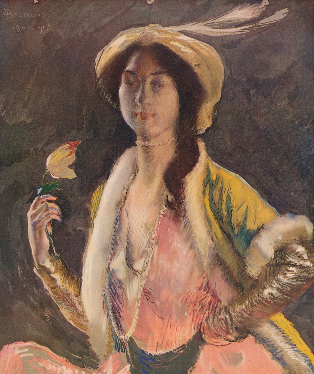 Retrato da senhorita B, 1908, c1932 de Paul Albert Besnard
