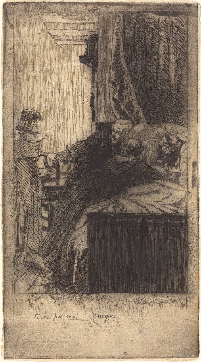 Doença La Maladie, 1884. de Paul Albert Besnard