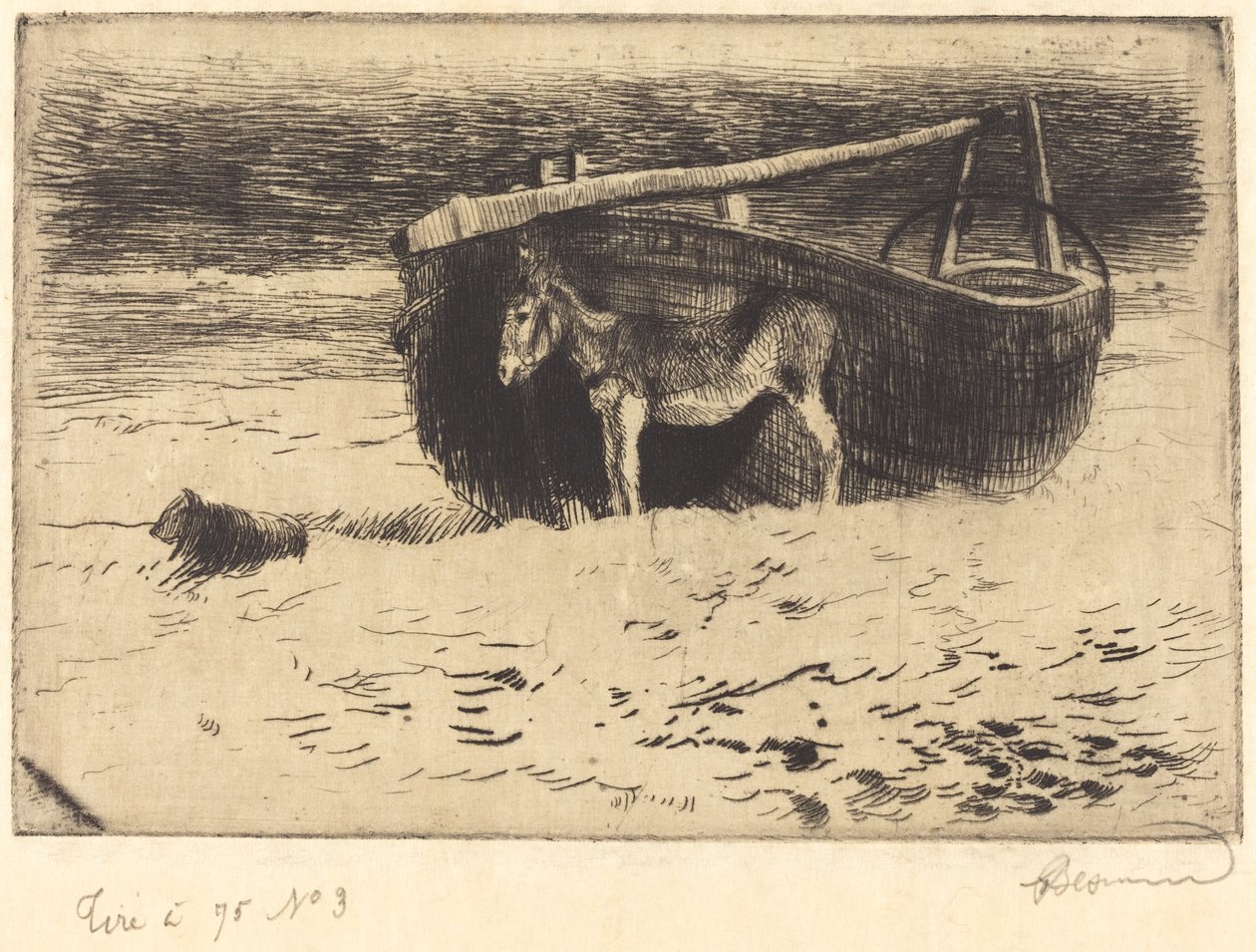 Burro pequeno em Berck Um burro pequeno em Berck, 1897. de Paul Albert Besnard