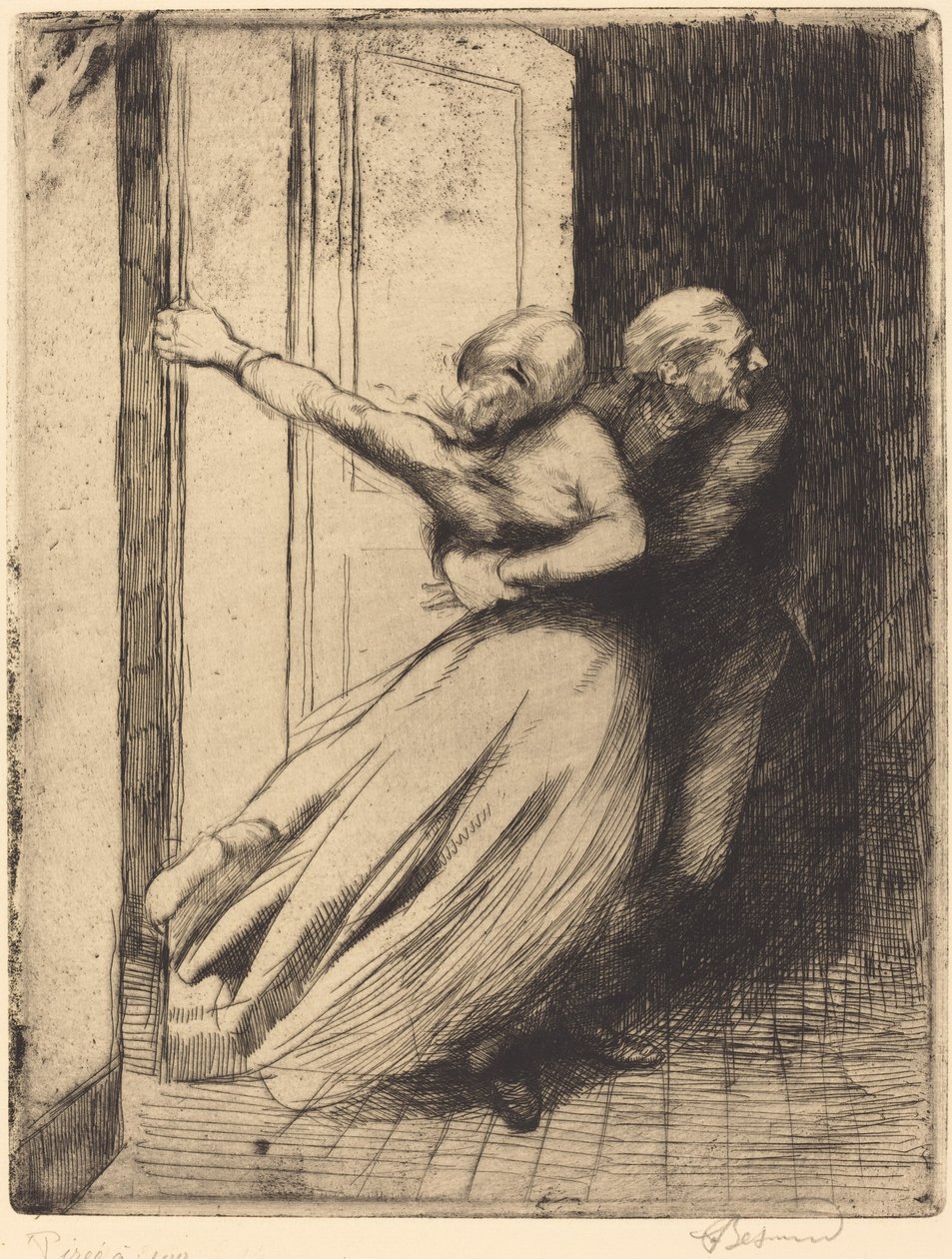 O estupro Le Viol, c. 1886. de Paul Albert Besnard