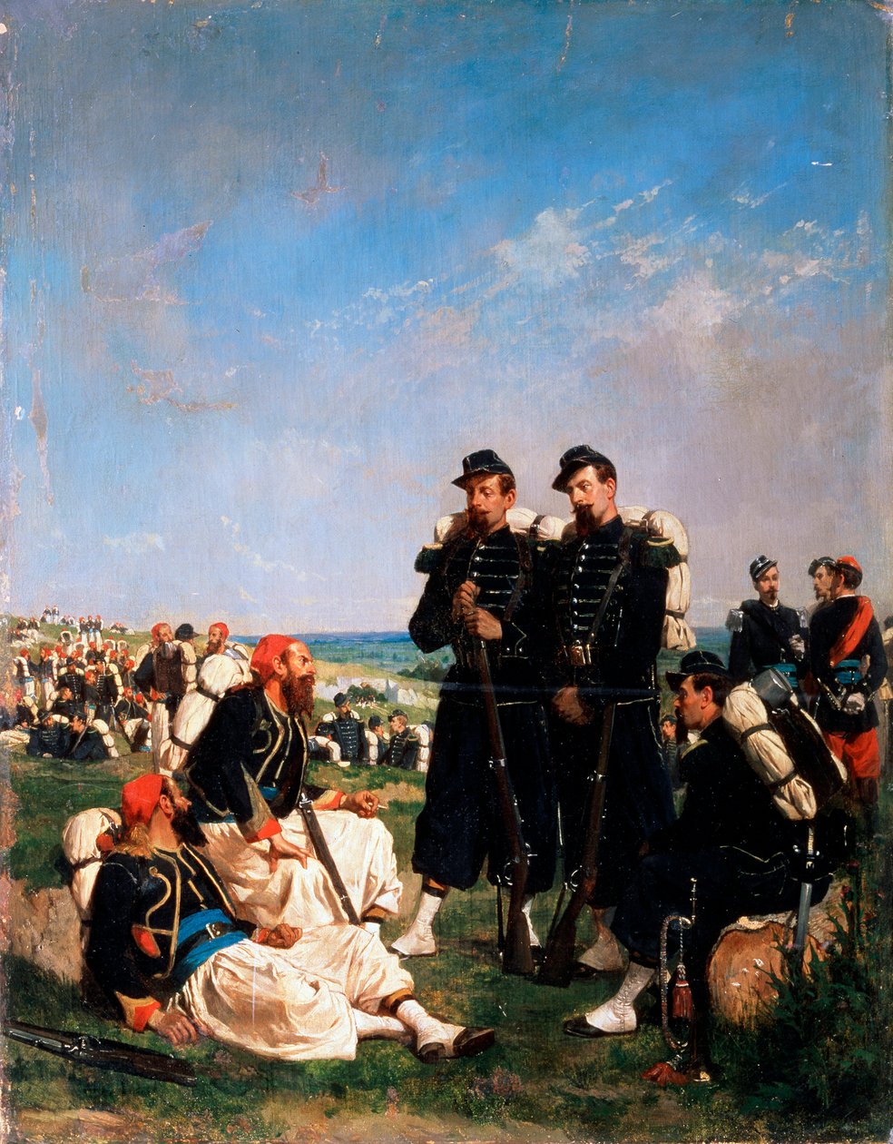 Um acampamento francês perto de Sebastopol, século 19 de Paul Alexandre Protais