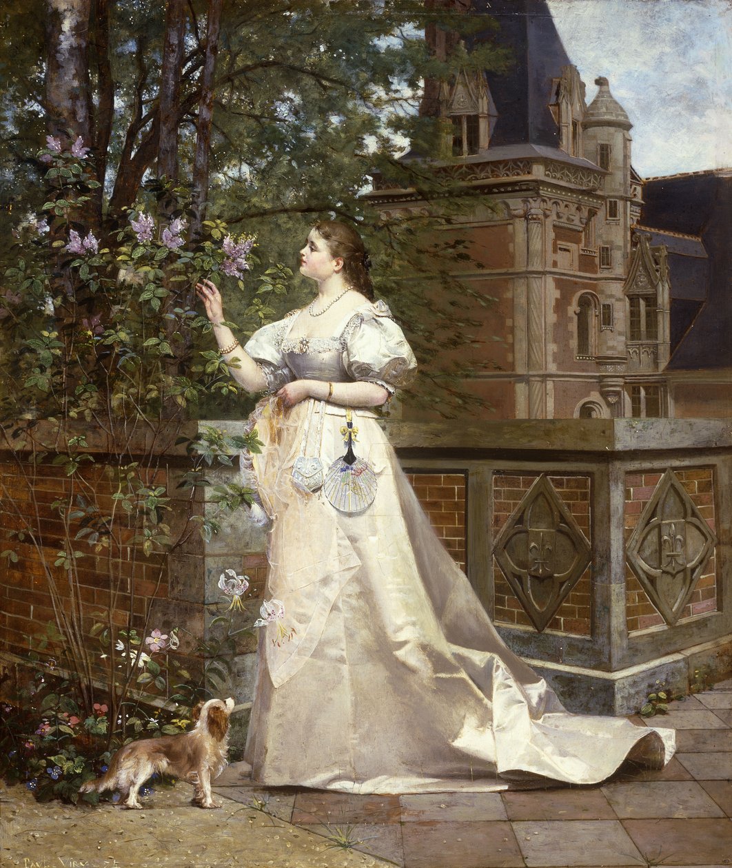 Colhendo lilases, 1874 de Paul Alphonse Viry