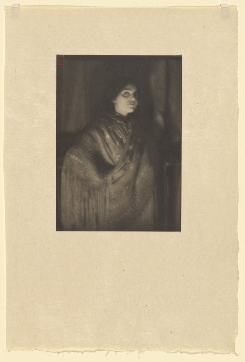 Retrato de Rose Cohen com xaile espanhol / Rose Cohen, xaile espanhol de Paul B. Haviland