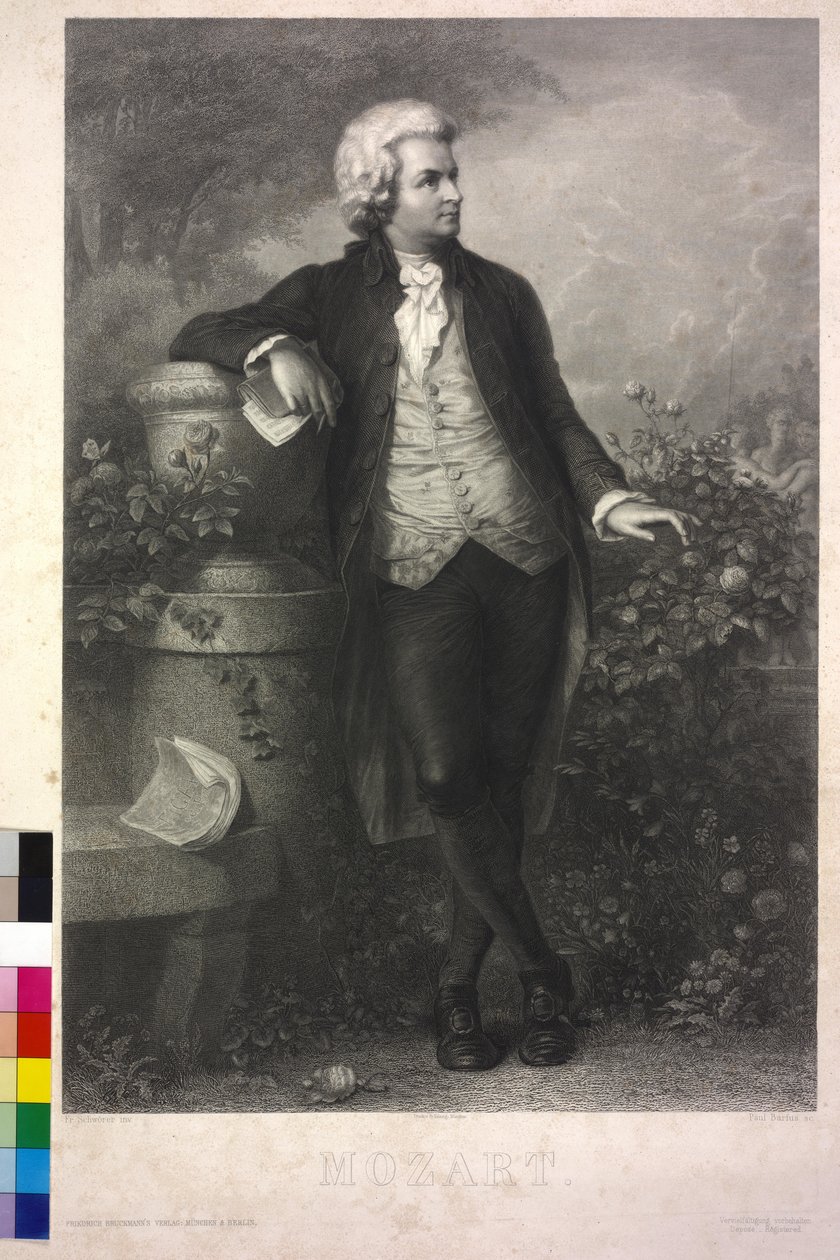 Mozart (gravura) de Paul Barfus