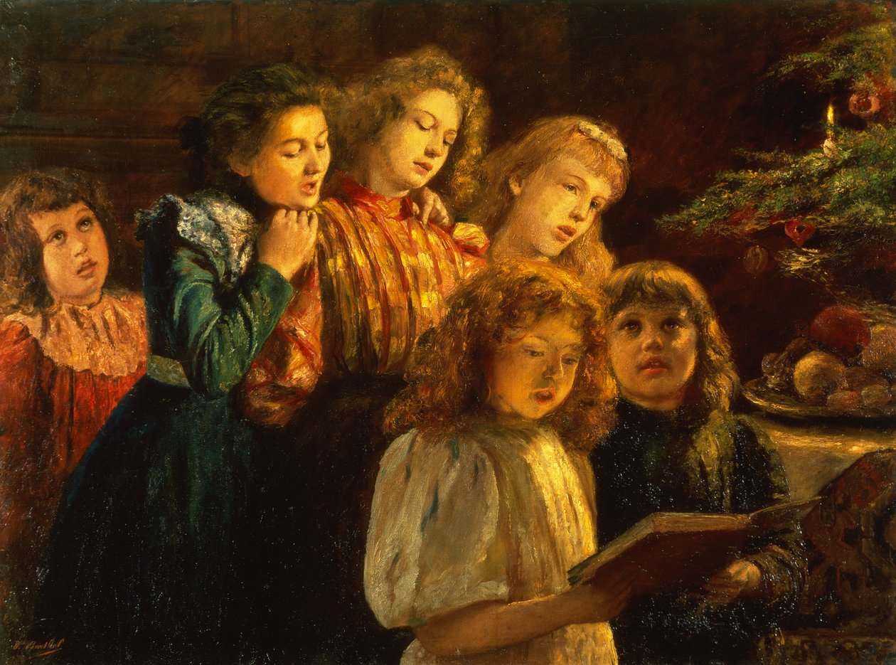 O Coro (óleo sobre tela) de Paul Barthel