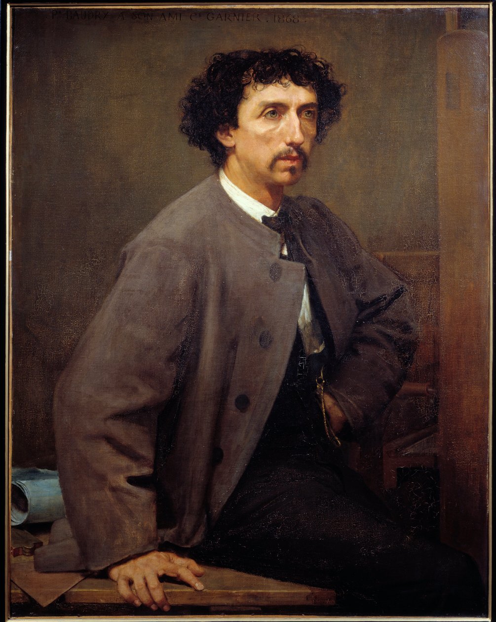 Retrato de Charles Garnier, arquiteto francês (1825 - 1898). Pintura de Paul Baudry (1828 - 1885) de Paul Baudry