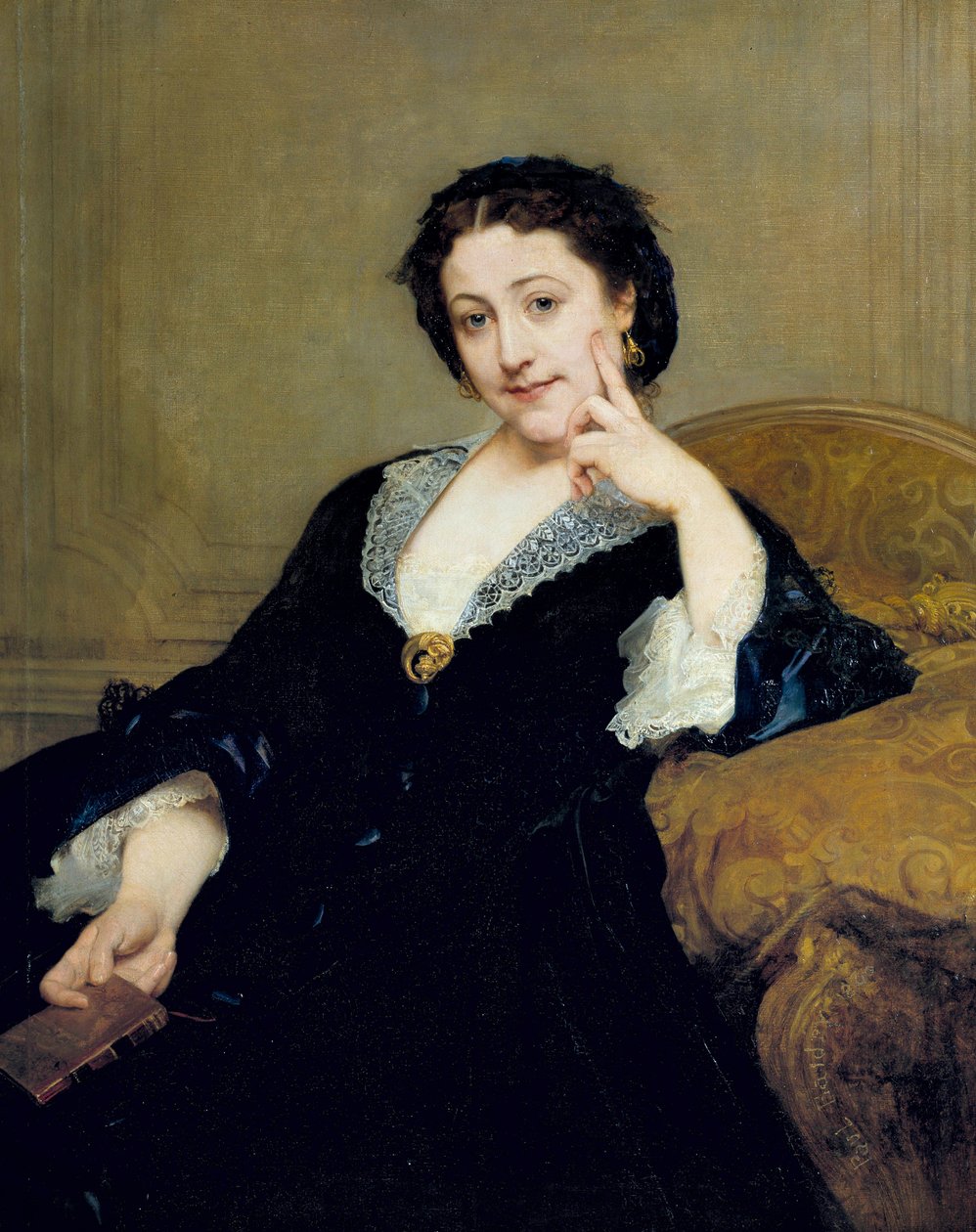 Retrato de Madeleine Brohan (1833-1900) da Comedie Francaise Painting de Paul Baudry (1828-1885) 1860 Sun. 1,06 x 0,84 m Paris, musee d
