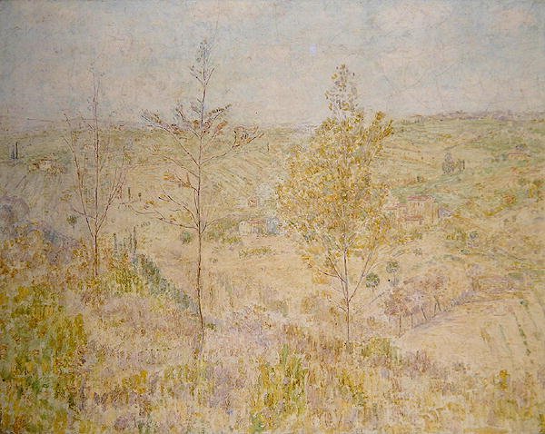 A Tuscan Spring Landscape (óleo sobre tela) 265397can spring landscape; de Paul Baum