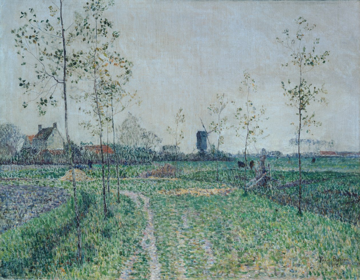 Paisagem de outono perto de Knokke, Bélgica de Paul Baum