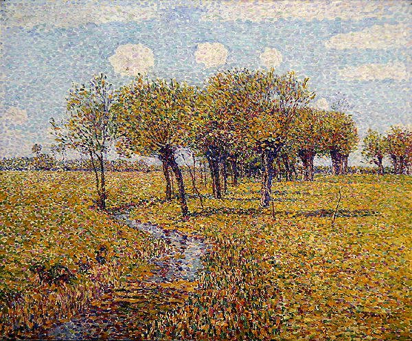 Paisagem Holandesa com Salgueiro na Primavera num Pequeno Vale do Prado (óleo sobre tela) de Paul Baum