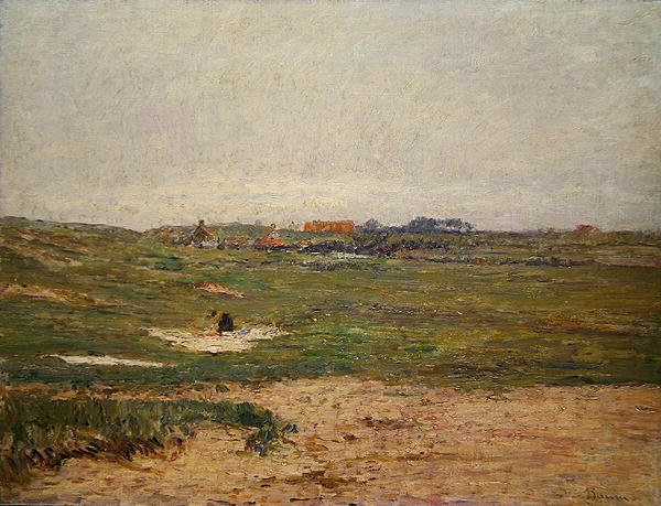 Fazenda com Lavagem de Mulheres (óleo sobre tela) de Paul Baum