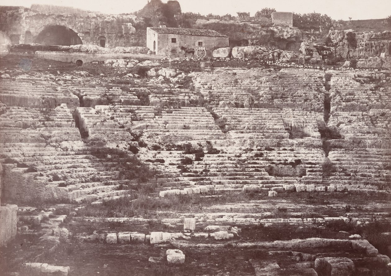 Theatre de Syracuse (Anfiteatro de Siracusa),1865 (foto) de Paul Berthier