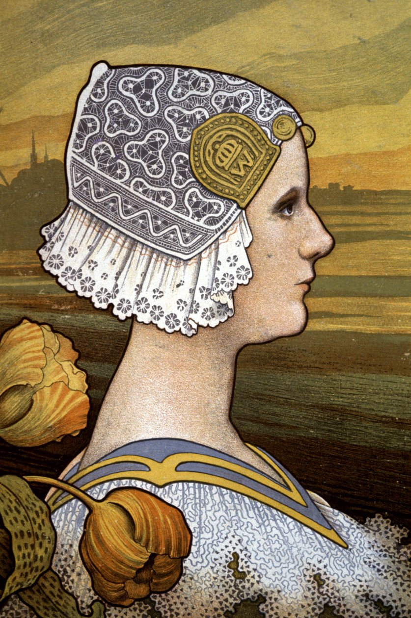 A rainha Wilhelmina dos Países Baixos, c. 1901 (ilustração) de Paul Berthon