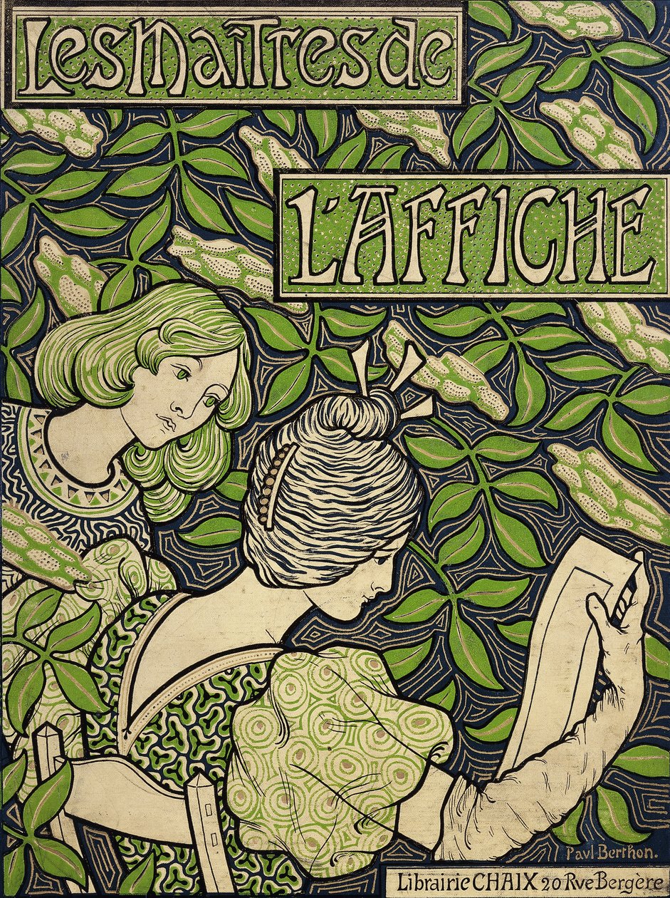 Página de rosto de Os Mestres do Pôster, Volumes IV; Maitres de l&39;Affiche, volumes IV, 1896-1900 de Paul Berthon