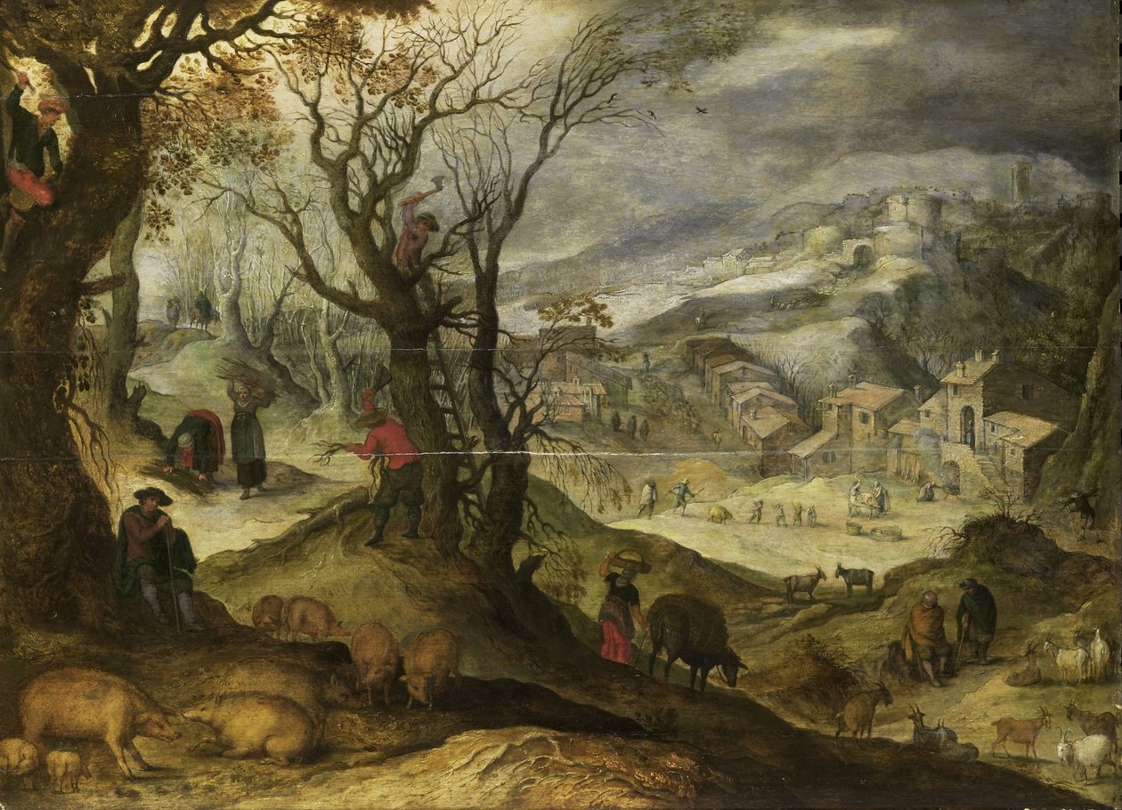 Paisagem de Inverno de Paul Bril (copy after)