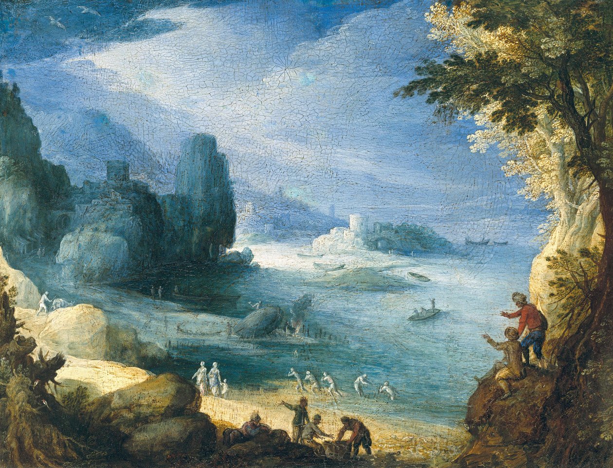 Paisagem com vista para uma baía de Paul Bril