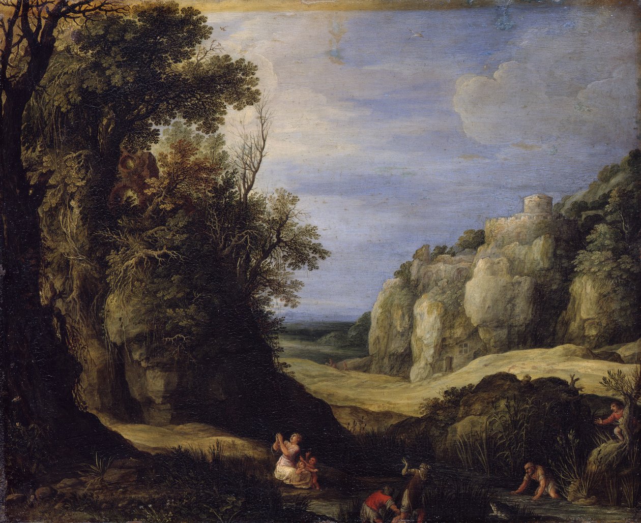 Paisagem com Latona e os camponeses lícios de Paul Bril