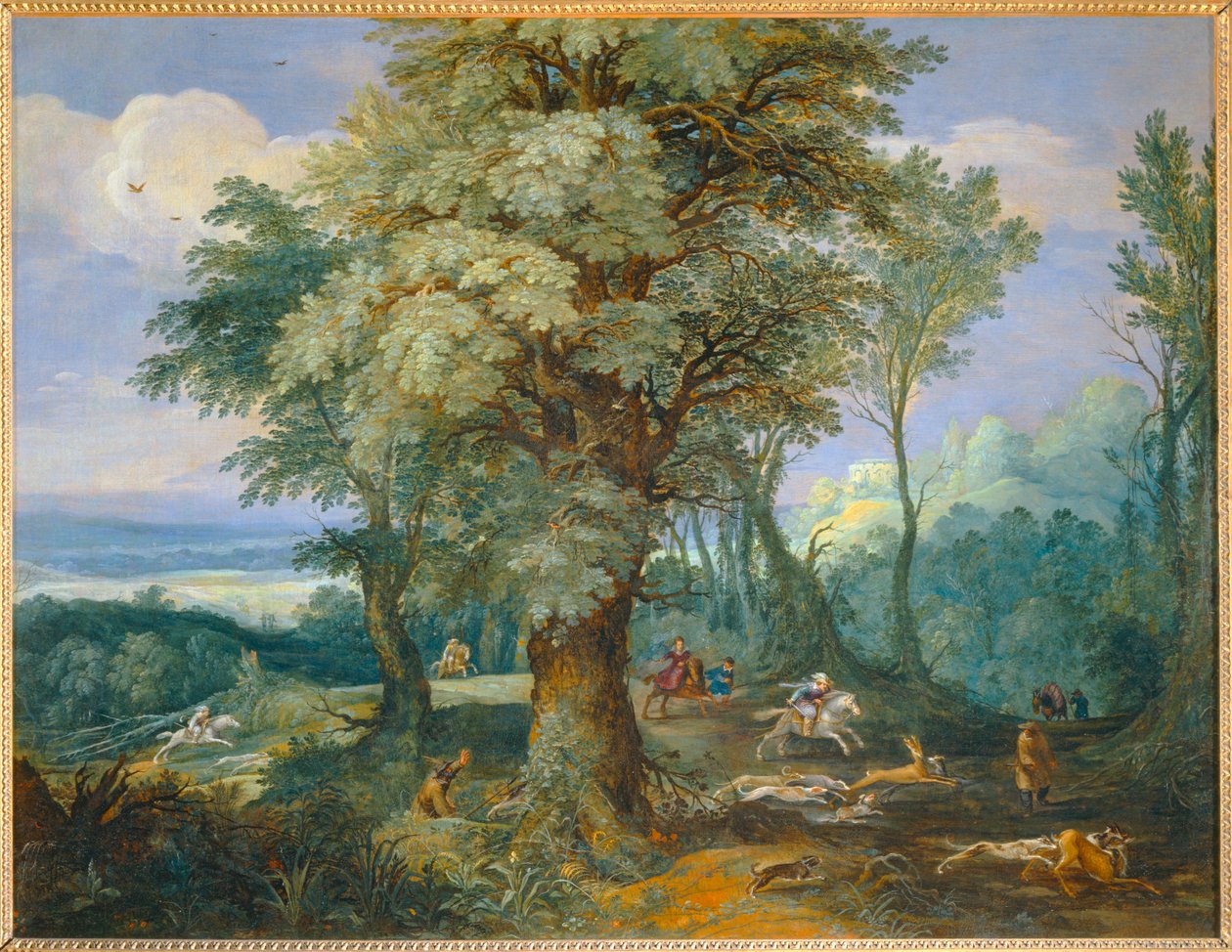 La chasse au daim - Uma caça ao veado ... de Paul Brill or Bril