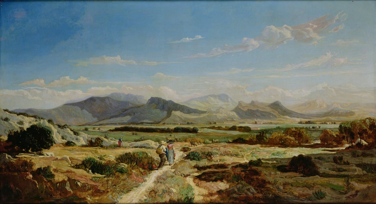 Colinas perto de Allauch, 1862 de Paul Camille Guigou