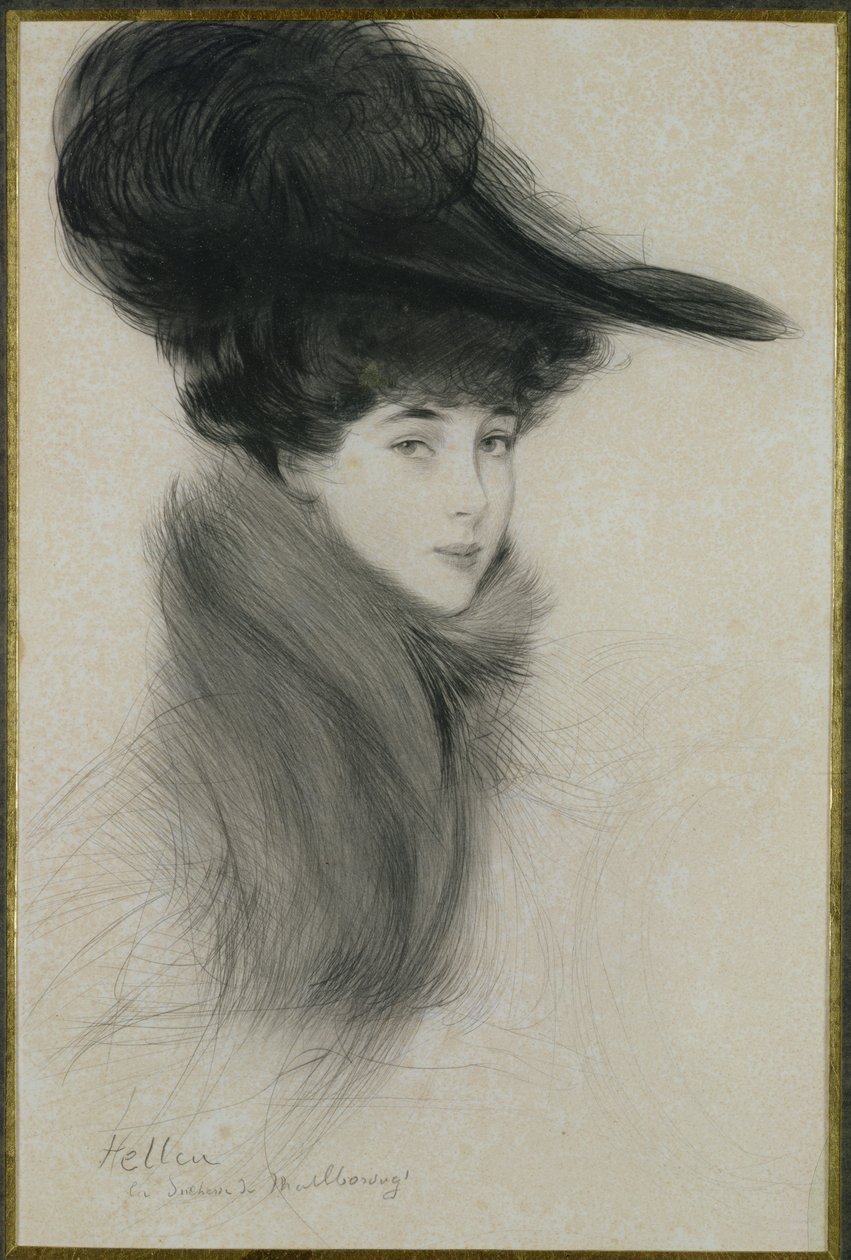 Consuelo Vanderbilt (1877-1964) Duquesa de Marlborough, c.1901 (drypoint) de Paul Cesar Helleu