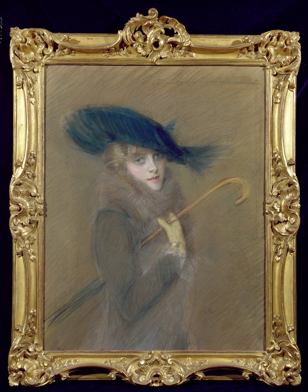 Senhora elegante (pastel no papel) de Paul Cesar Helleu