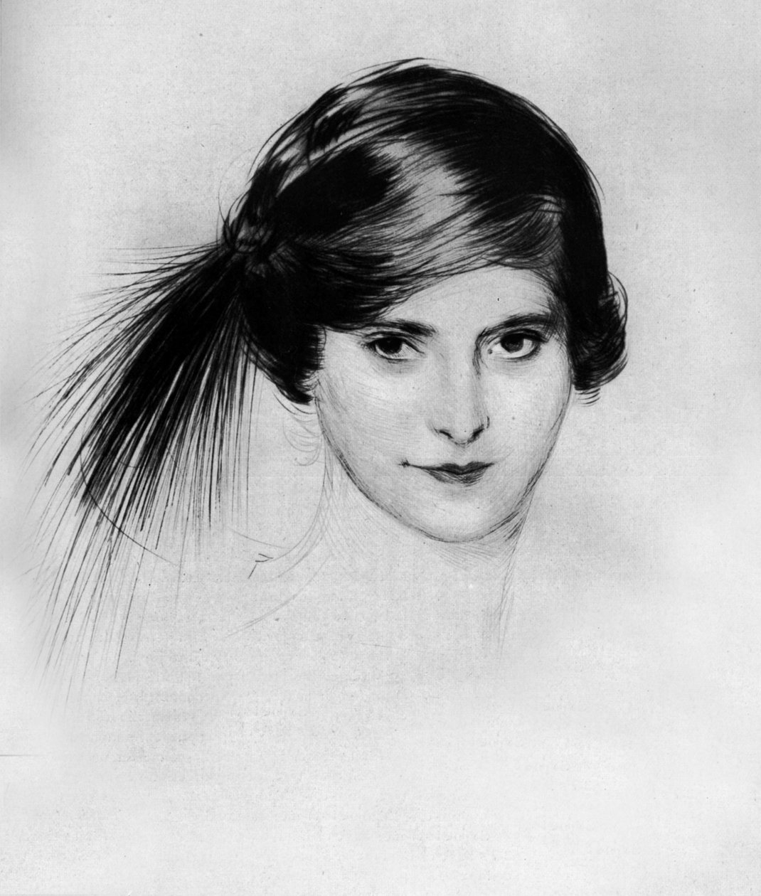Retrato de Helena Rubinstein da revista "Le theatre" de maio de 1912 de Paul Cesar Helleu