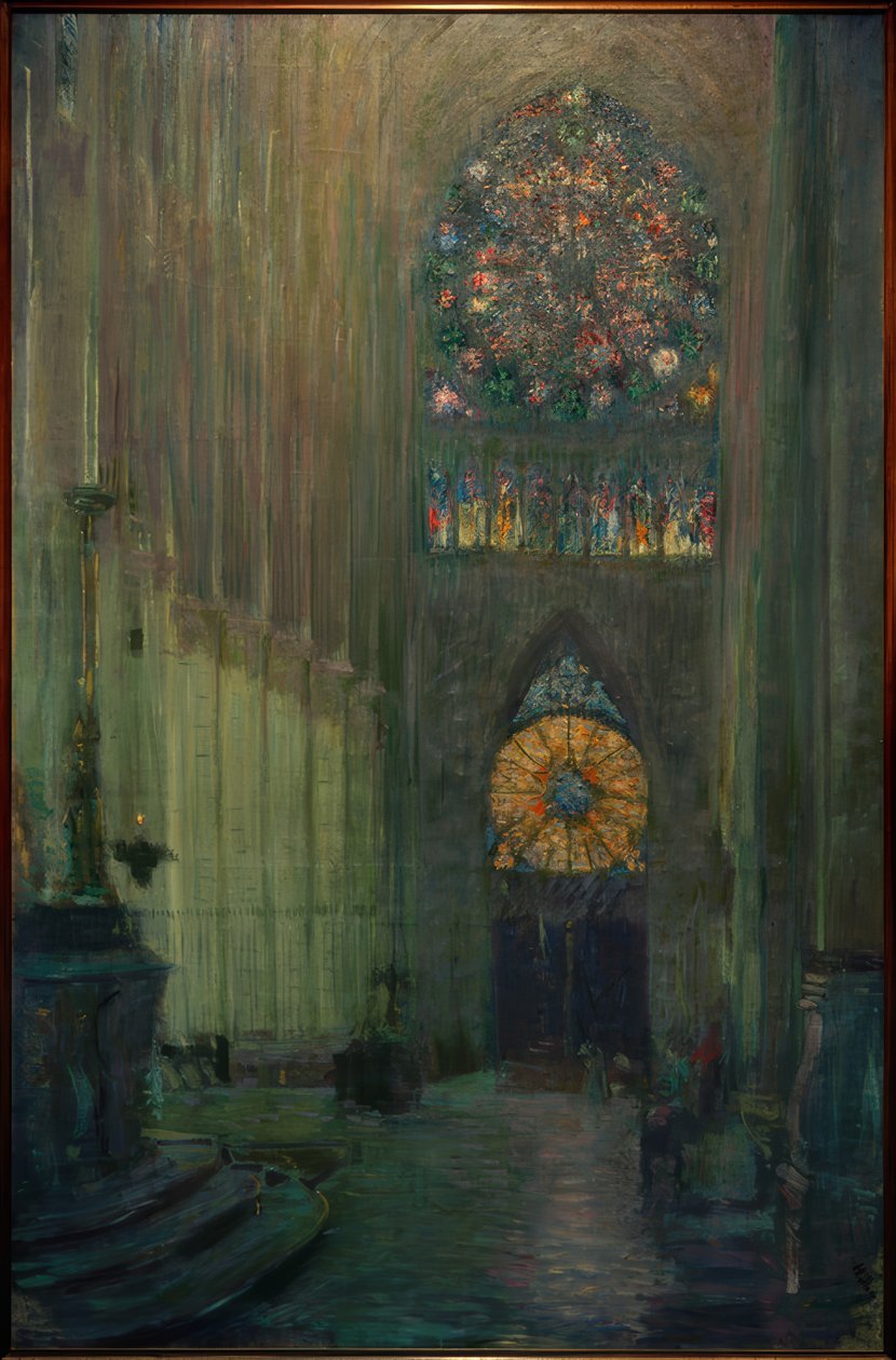 Interior da Catedral de Reims de Paul Cesar Helleu