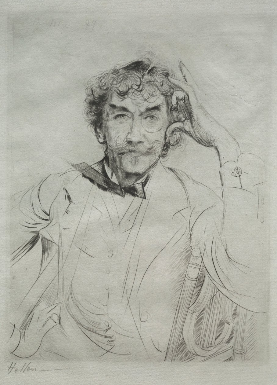 James MacNeill Whistler, 1897. de Paul Cesar Helleu