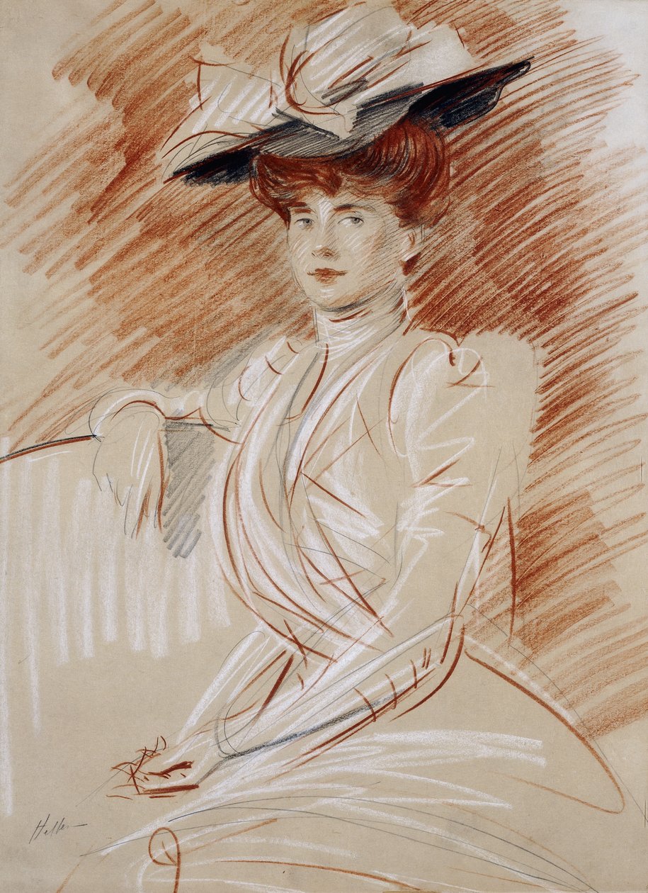 Madame Helleu au Chapeau, de Paul Cesar Helleu