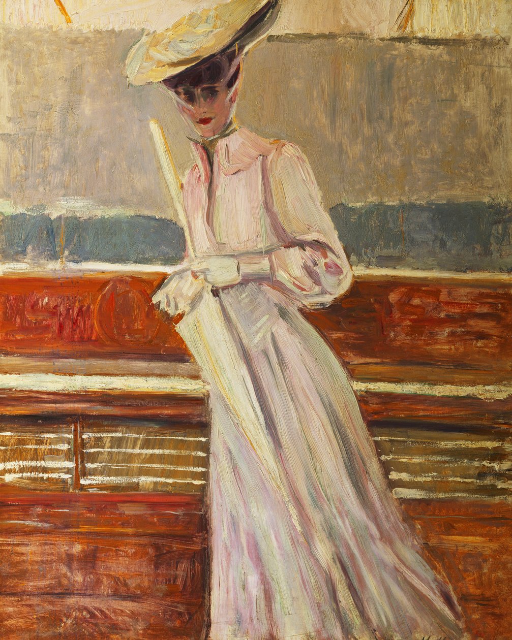 Madame Helleu no iate Etoile, c.1902 de Paul Cesar Helleu