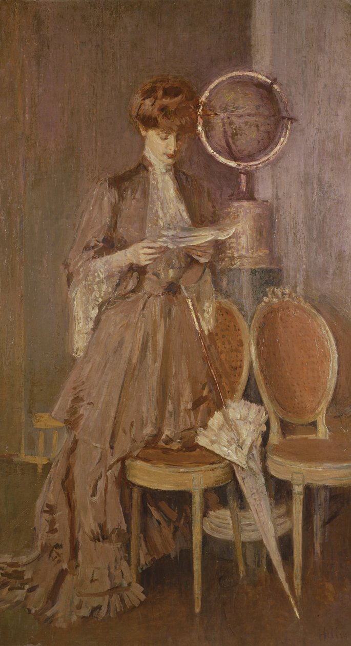 Retrato de Mme Helleu lendo uma carta de Paul Cesar Helleu