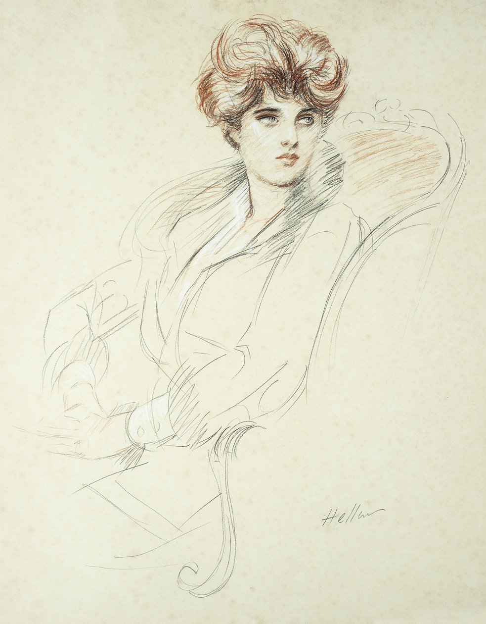 Retrato de uma senhora, de Paul Cesar Helleu