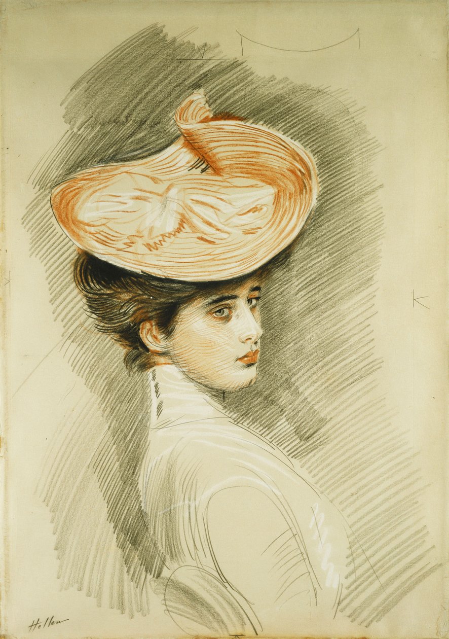 Retrato de uma senhora, pensada para ser Madame Helleu, de Paul Cesar Helleu