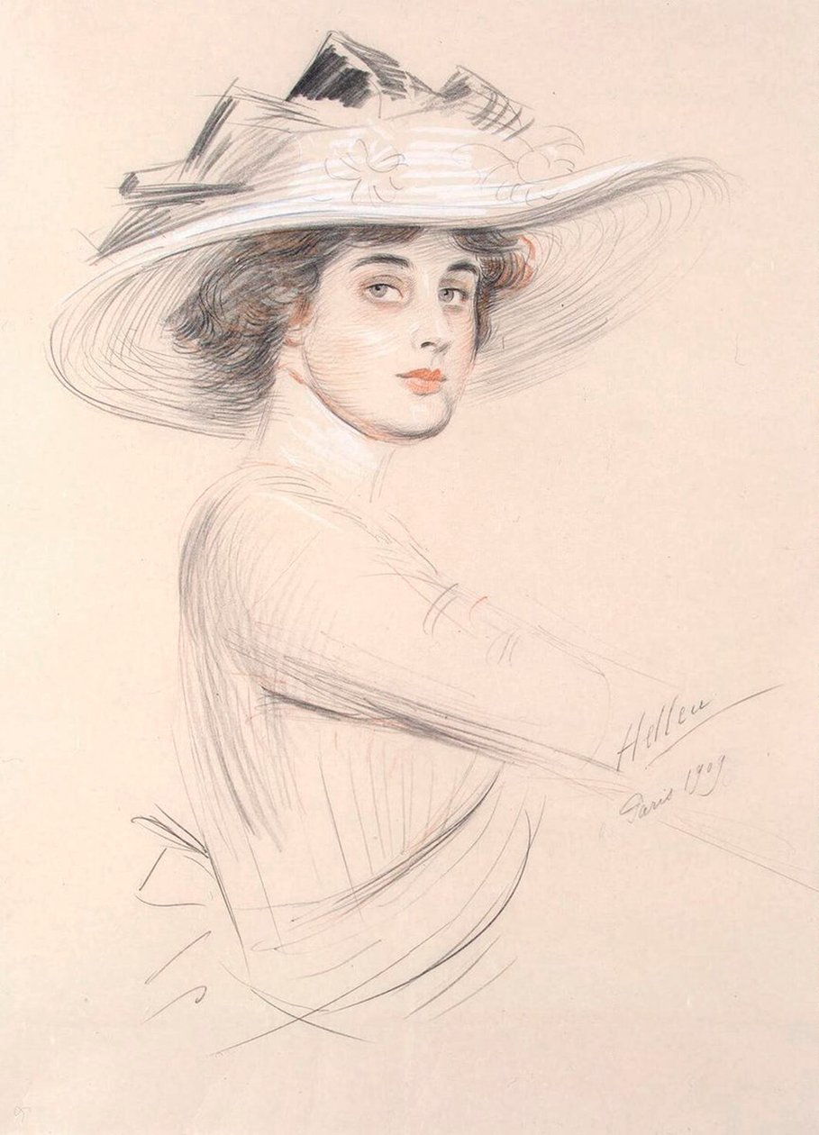 Retrato de uma mulher, 1909. de Paul Cesar Helleu
