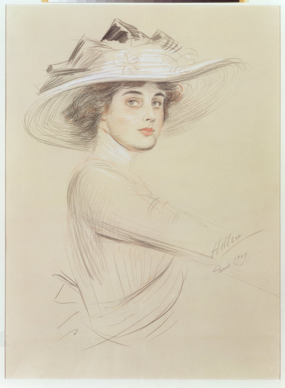 Retrato de uma mulher, 1909 de Paul Cesar Helleu