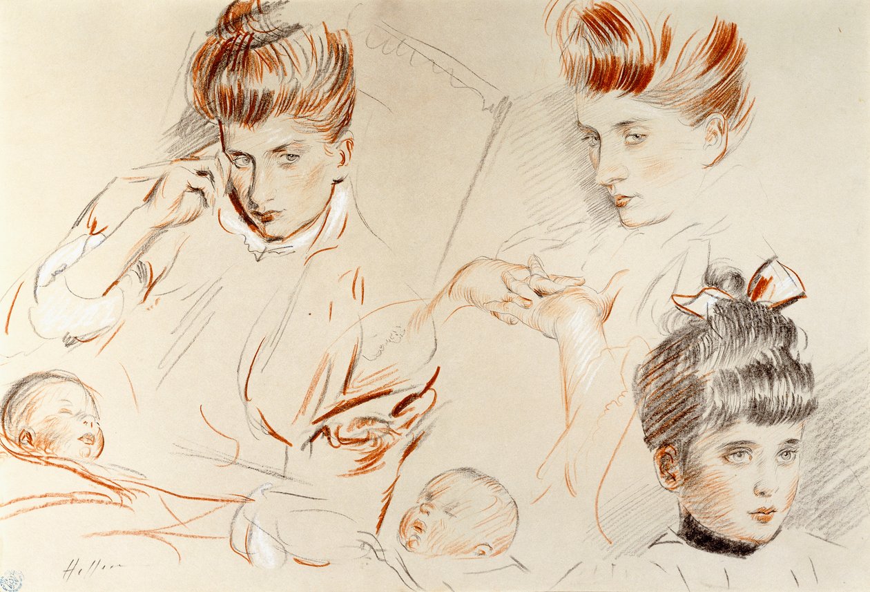 Esboços de Mme, de Paul Cesar Helleu