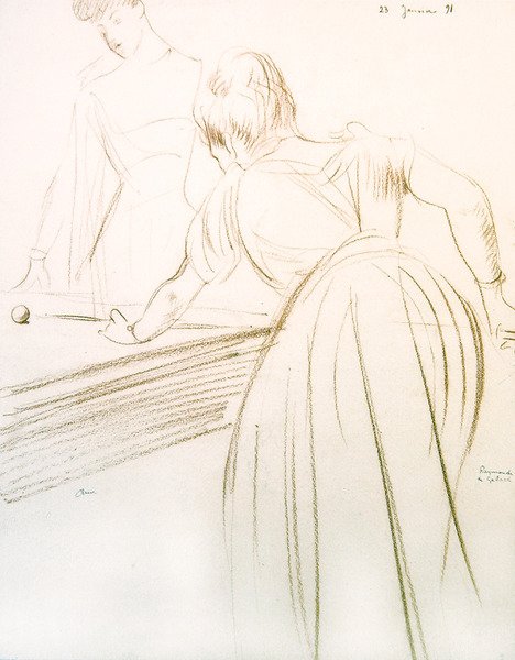 O Comtesse Greffuhle e Raymonde de Galard de Paul Cesar Helleu
