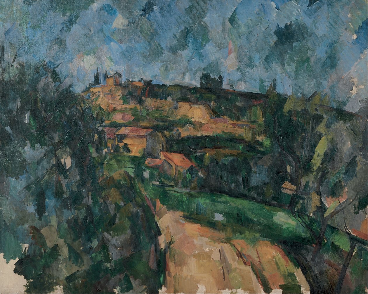 Curva da estrada no topo do Chemin Des Lauves de Paul Cézanne