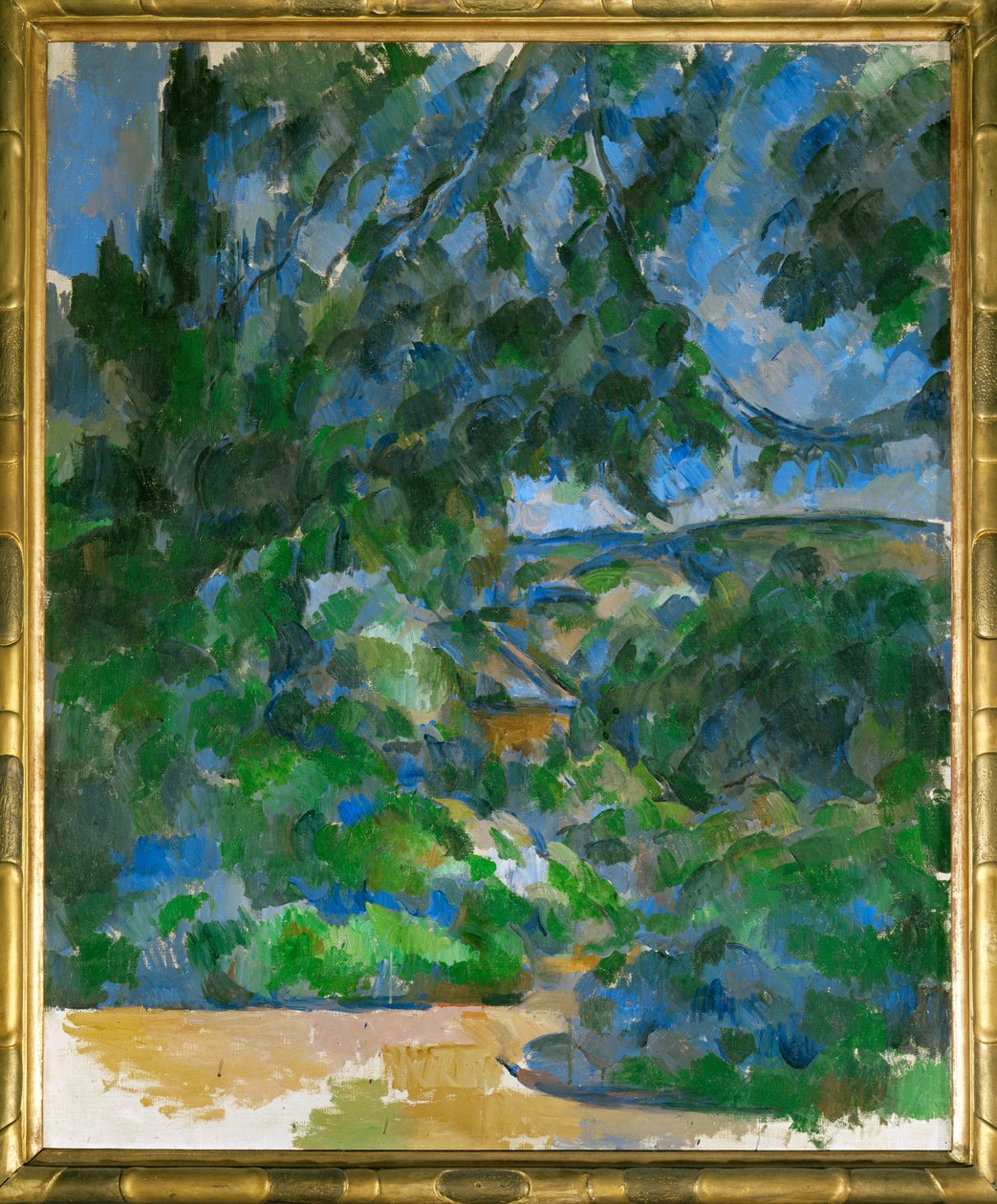 Paisagem azul (óleo sobre tela) de Paul Cezanne