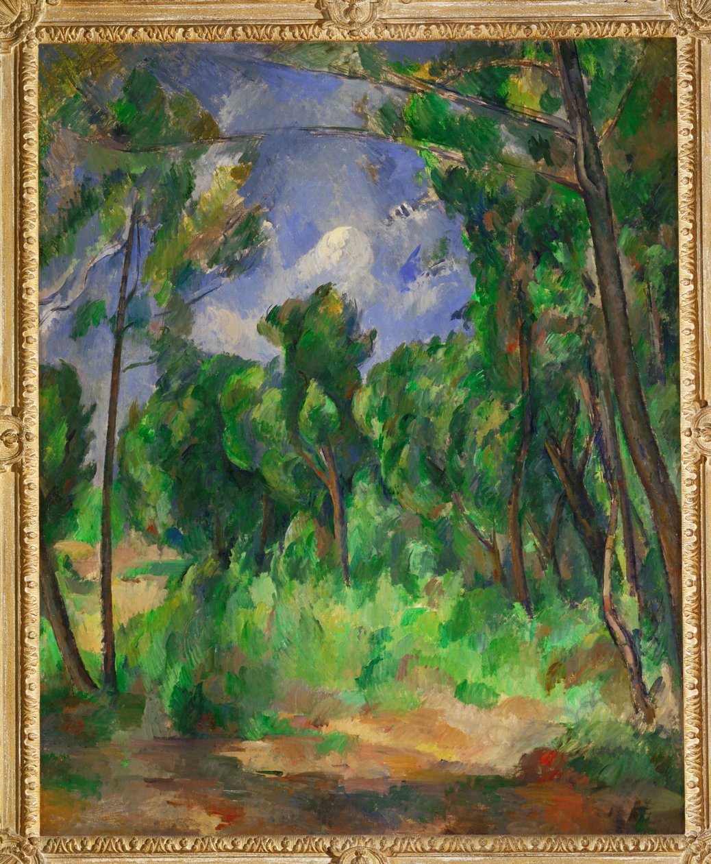Clairiere - A clareira (pintura sobre tela) de Paul Cezanne