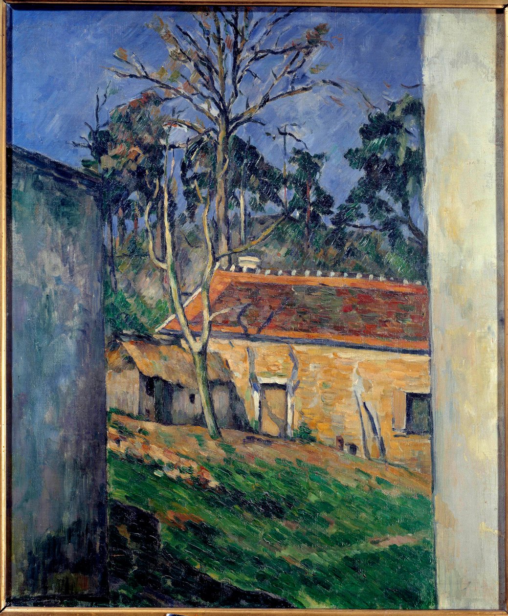 Estaleiro da Fazenda Auvers Pintura de Paul Cezanne (1839-1906) 1879 Sol. 0,65x0,54 m Paris, musee d