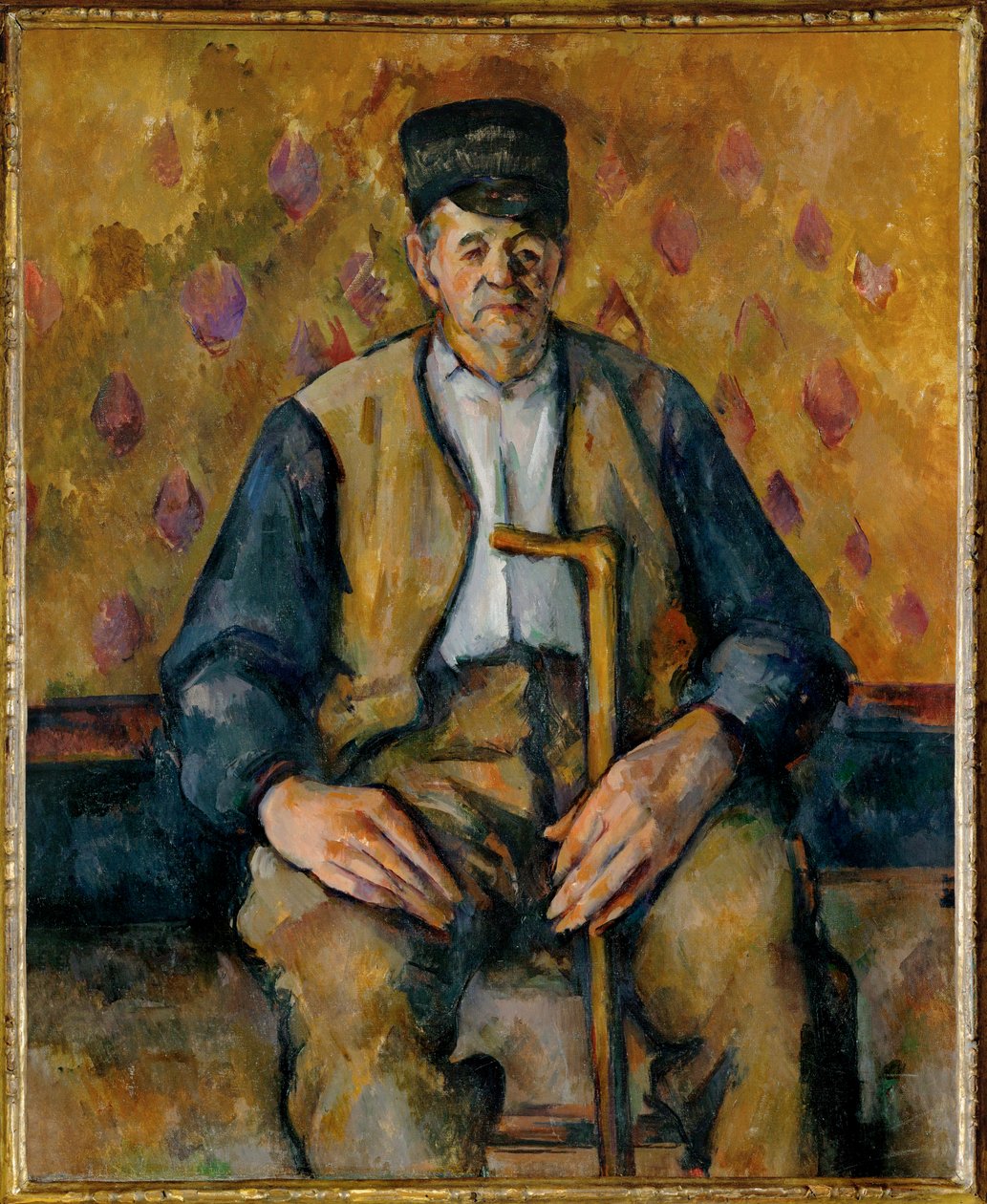 Agricultor sentado (óleo sobre tela) de Paul Cezanne