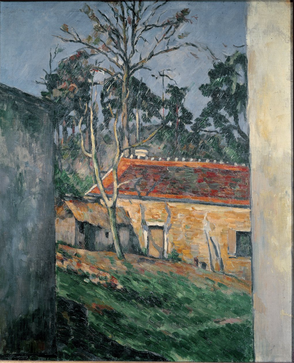 Estaleiro da fazenda em Auvers - óleo sobre tela de Paul Cézanne