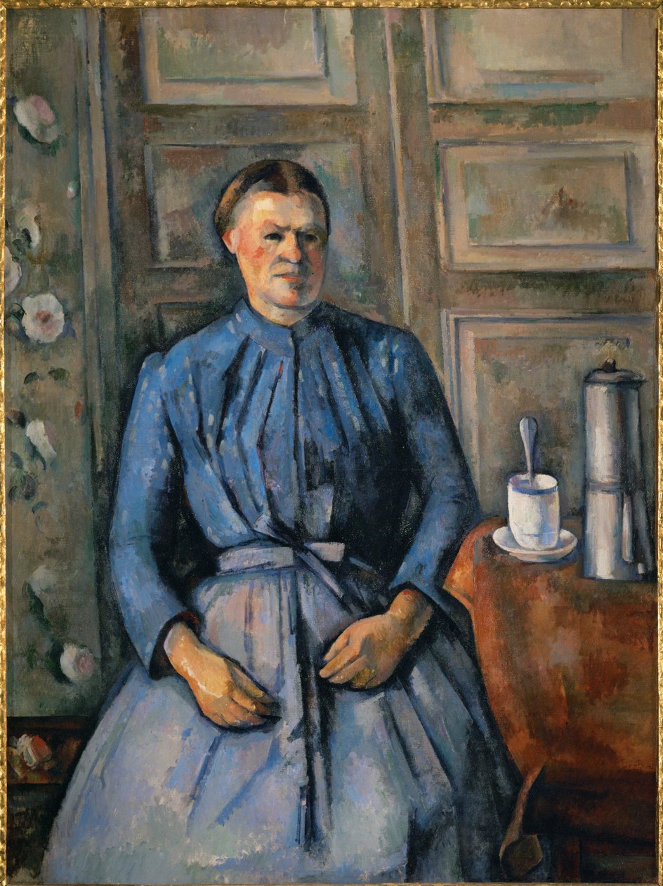 Femme a la cafetiere (óleo sobre tela) de Paul Cezanne