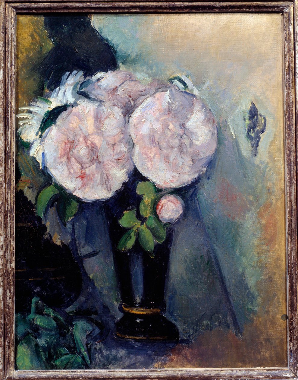 Flores em vaso azul Pintura de Paul Cezanne (1839-1906) Sol do século XIX. 0,3x0,23 m Paris, Musee de l