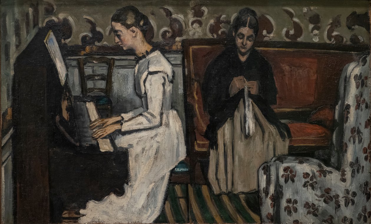 Garota no Piano (A Abertura de "Tannhäuser") de Paul Cézanne