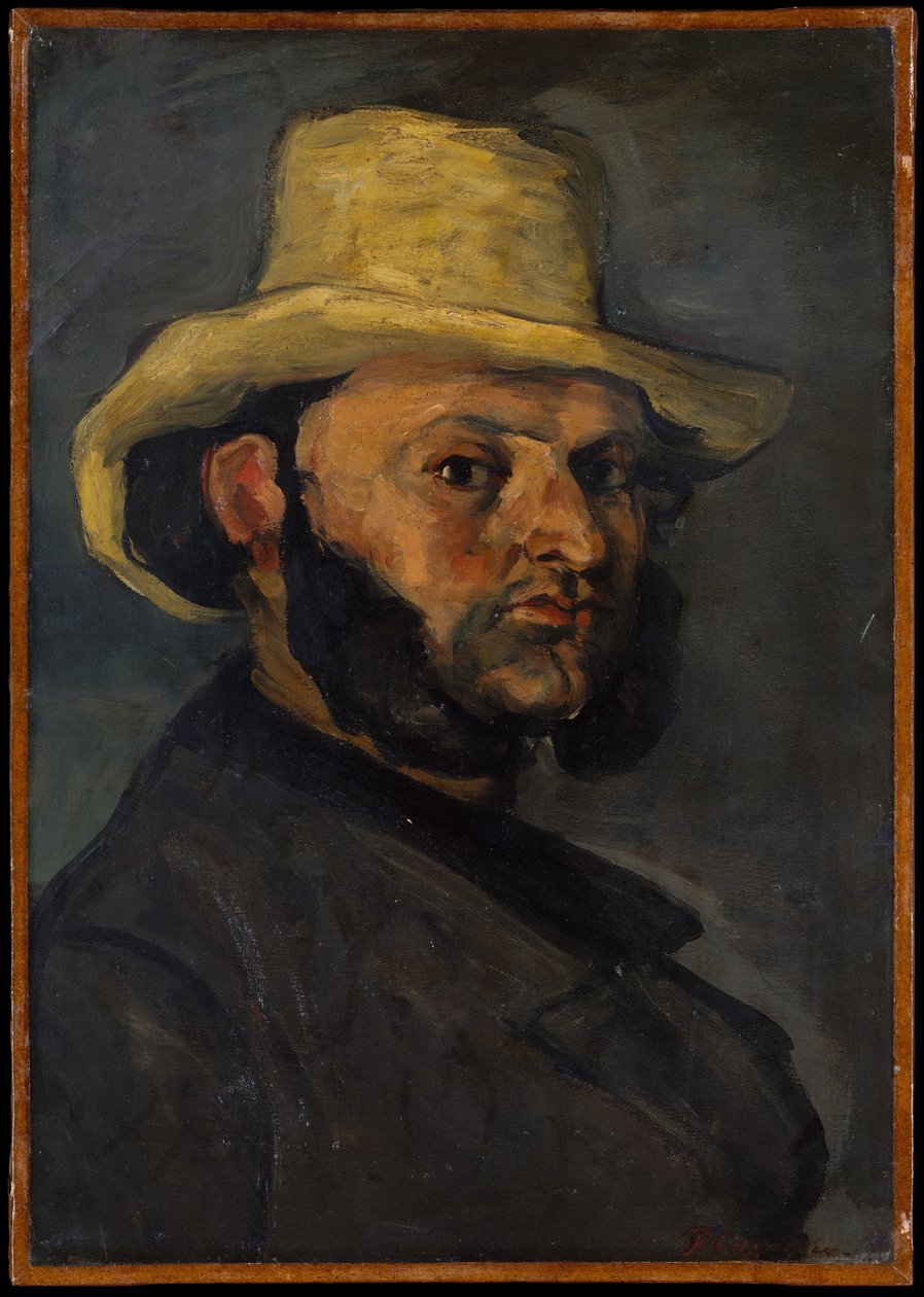 Gustave Boyer (n. 1840) com chapéu de palha de Paul Cézanne
