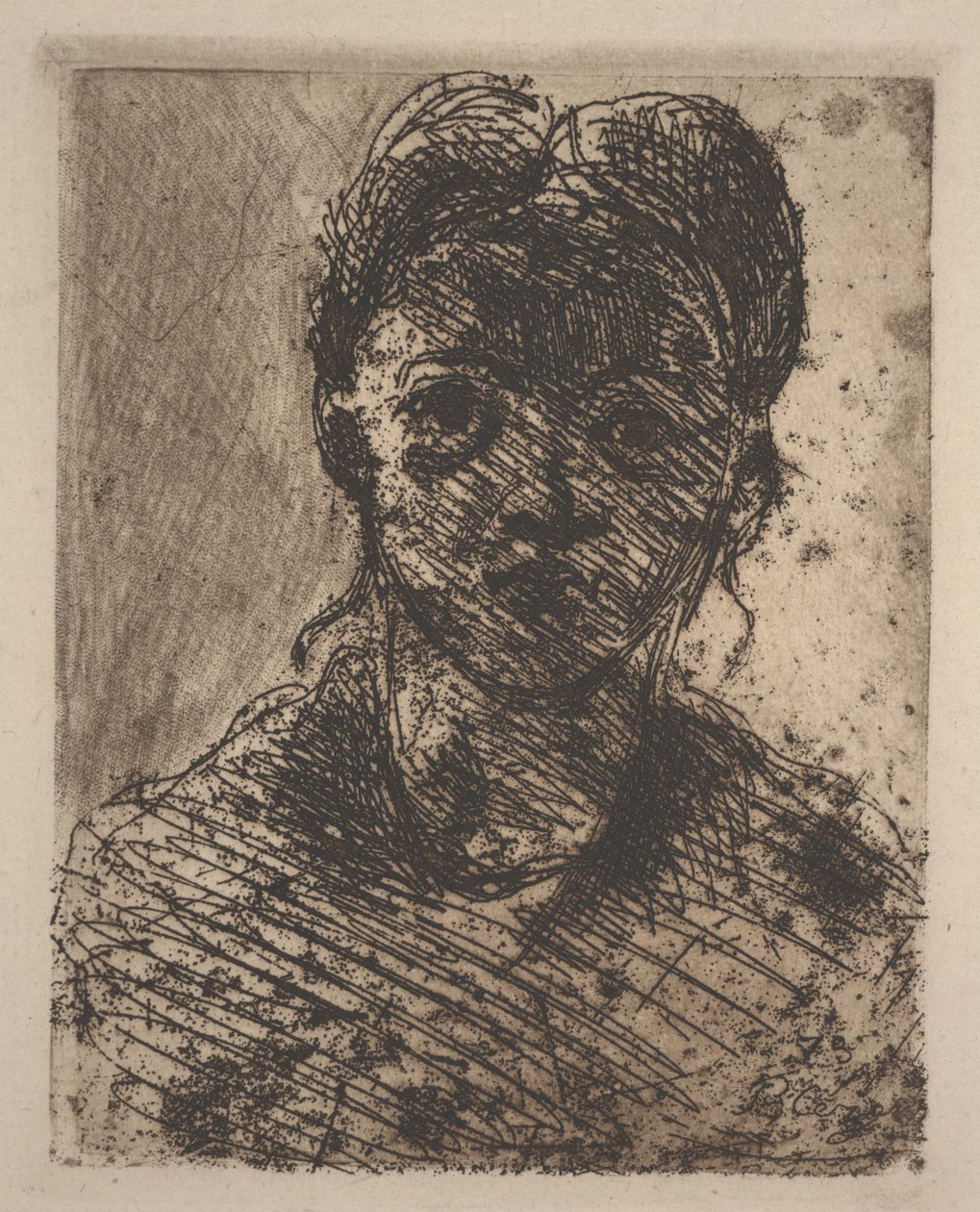 Cabeça de uma jovem de Paul Cézanne